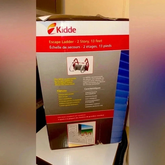 NWT KIDDE Emergency 2 Story, 13 Feet Long, Escape Ladder 1,000 lb Load Capacity - Picture 2 of 6